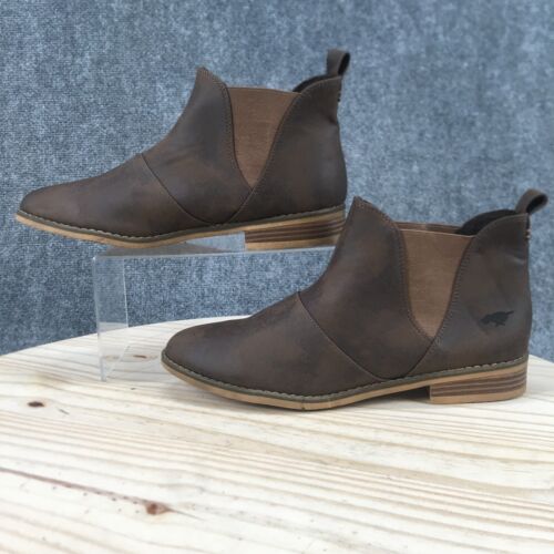 Rocket Dog Boots Womens 11 Maylon Chelsea Booties Brown Pull On Cuban Heels - Picture 2 of 16