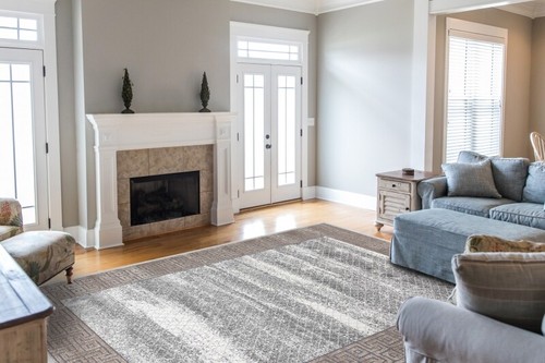 Amazing Modern RUG 'NOBLE' greek frame structural CREAM / BEIGE Best Quality - Picture 3 of 6