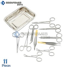 11 Pcs General Surgery Spay Pack Surgical Instruments