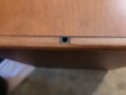 Antique cherry mahogany office desk - Picture 10 of 11