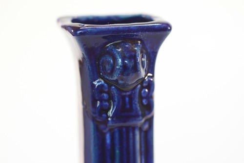 Vintage cobalt blue cello bud vase 9" tall - Picture 7 of 9