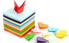 100 Sheets 4"X4" Square Origami Folding Paper Multicolor Double Sided for Art, C