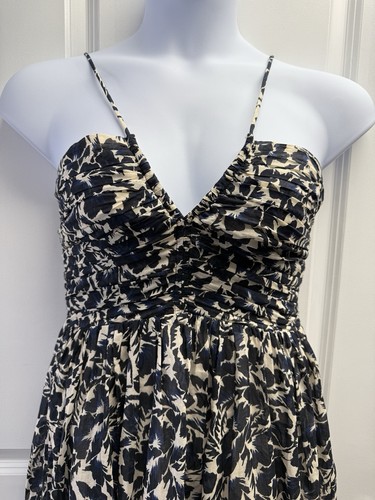 ALC Women’s Size 10 Romy Pleated Maxi Dress in Cream & Navy Floral NWT $695 - Picture 10 of 24