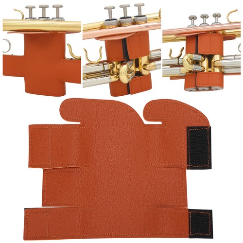 Professional Brown Leather Trumpet Lightweight Valve Guard For Musicians - Picture 8 of 16