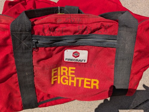 Bolsa de equipo de bomberos vintage hecha en EE. UU. Gran capitán de #504 - Imagen 2 de 9