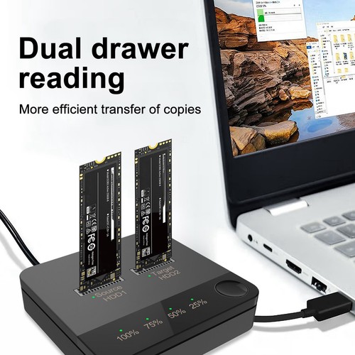 M.2 SSD Duplicator Dual Bay 1Gbps High Speed Offline Clone M.2 SSD Dockin ❥ - Afbeelding 24 van 24