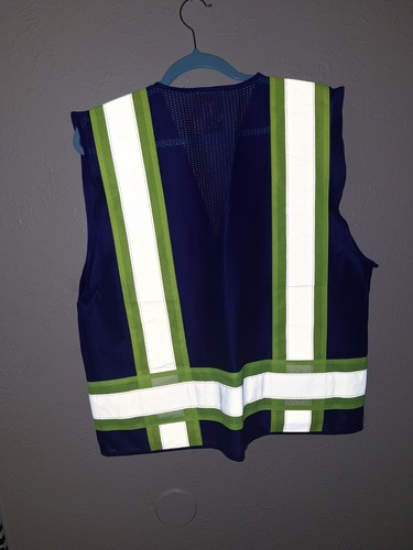 Unisex F&F royalblau reflektierende Mesh Weste Gr. L - Bild 6 von 6