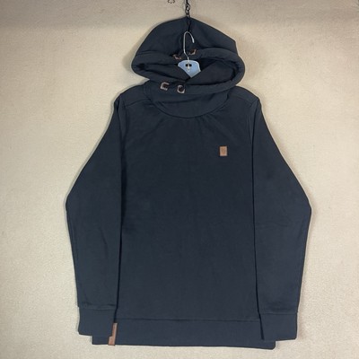 Naketano Hoodie Womens L Black Brave New World Pullover Sweatshirt Regular  Fit