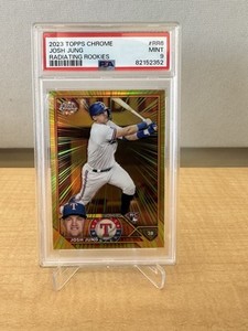 2023 Topps Chrome Josh Jung Rookie Radiating Rookies PSA 9