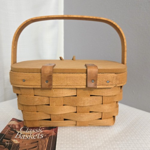 Longaberger Kiddie Cartera Cesta Llave Té Sin Usar Tejido Almacenamiento con Protector - Imagen 3 de 10