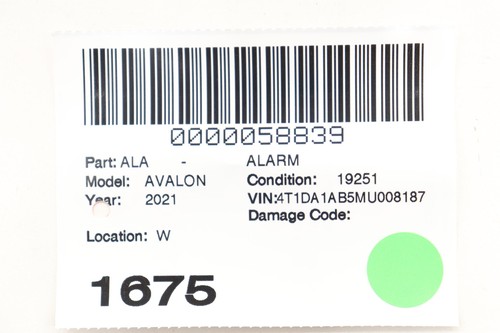 Toyota Avalon 2019-2022 Warning Buzzer altavoz módulo de control unidad OEM - Imagen 8 de 8