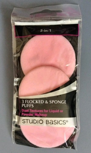 Studio Basics 3 bocanadas y esponjas maquillaje cosméticos cuidado de la piel cuidado facial 1x - Imagen 2 de 10