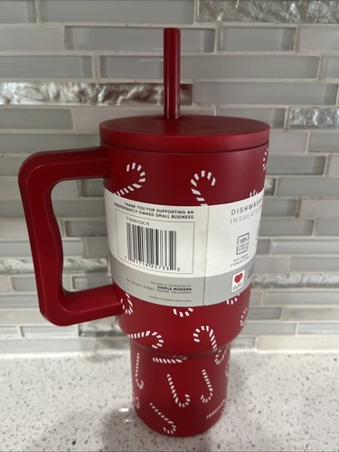 Simple Modern 30oz Trek Tumbler Candy Canes Limited Christmas Release - Picture 3 of 5