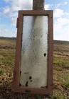 Wood Transom Window, Florentine Glass Pane Window, Architectural Salvage, A83,