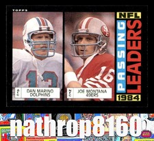 1985 Topps #192 Joe Montana Dan Marino HOF HOF NM/NM+  Passing Leaders 8365