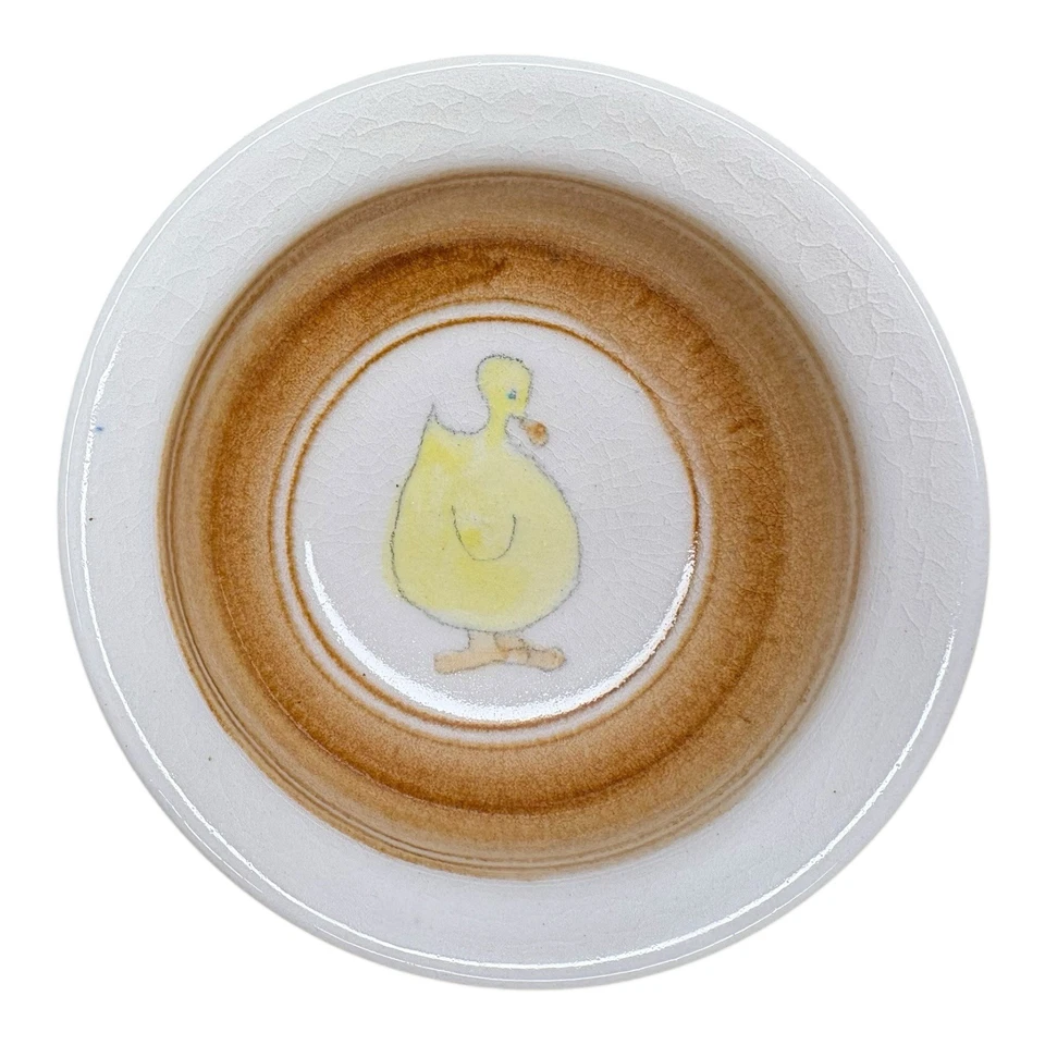 Tazón de cerámica de gres de pato amarillo taza firmada por artista edición limitada Sanibel? Foto 3 de 4