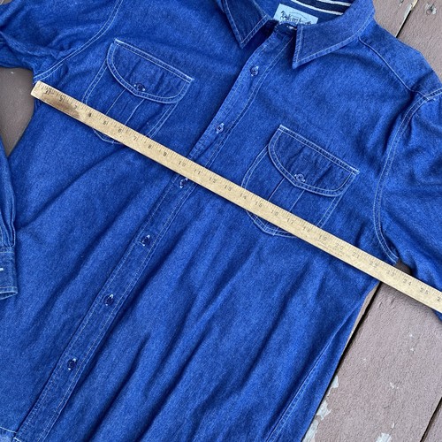 Levi's Denim Shirt Blue XXL 30s Railroad Workwear Style Selvedge Collar Western - Picture 8 of 11