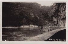 Vapor postcard Orsova Kasan Orszova Orșova Severin Romania travelled 1933