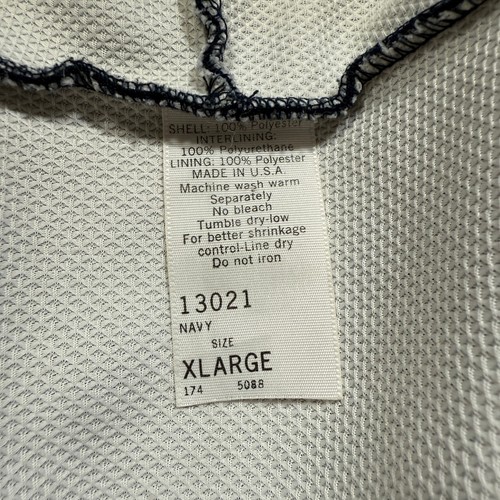 Vintage Waffel gefütterter Thermo Hoodie Herren XL blau zweifarbig durchgehender Reißverschluss schwer HERGESTELLT IN DEN USA - Bild 6 von 11