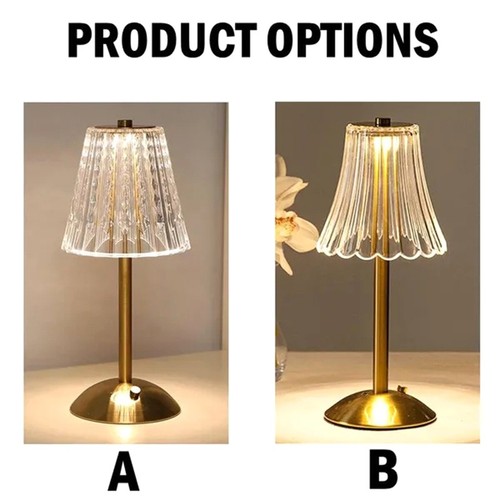 Creative Vintage Crystal Lamp Bedroom Bedside Lamp - Photo 4/10