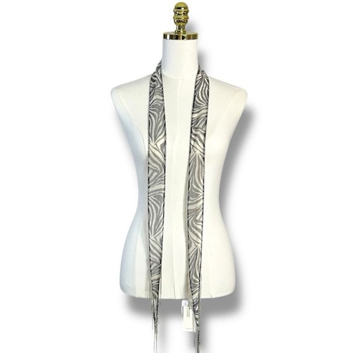 Free People Chan Luu Digital Desert Fransen dünner Schal Eierschale Bohemian Grunge - Bild 4 von 12