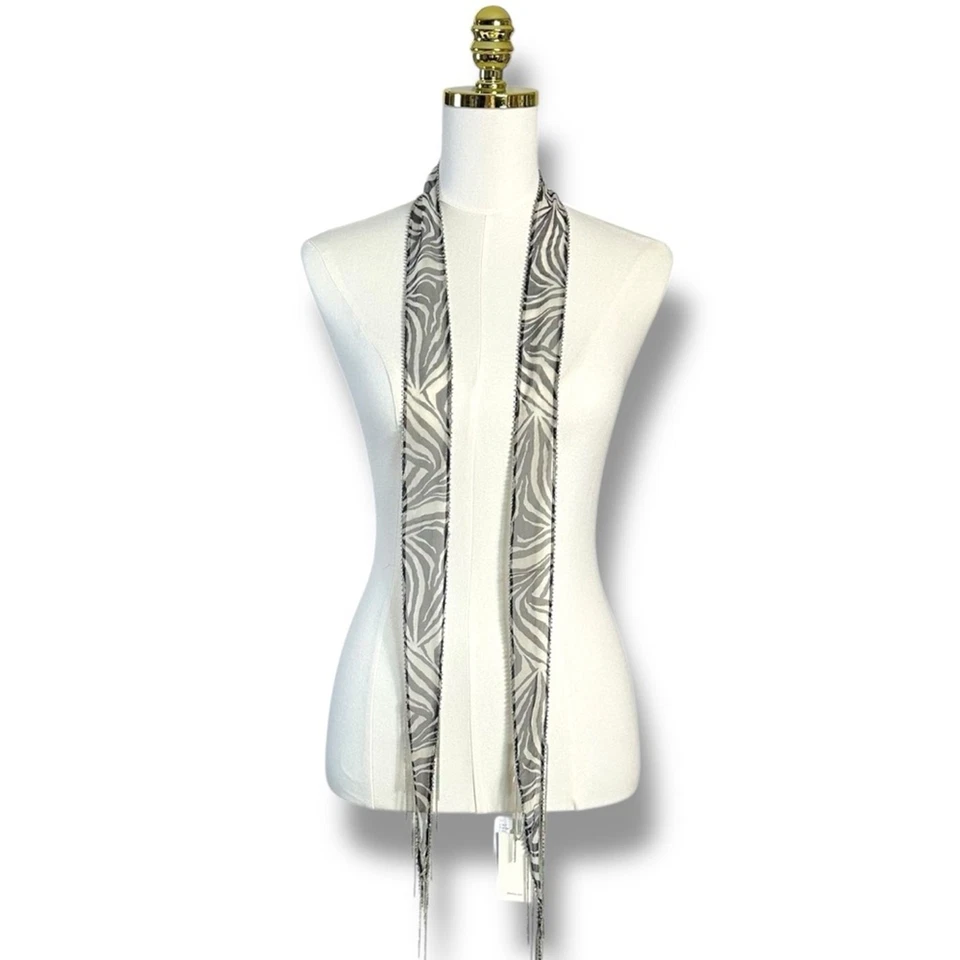 Free People Chan Lu 数字沙漠条纹紧身围巾蛋壳波西米亚垃圾 — 第 4/4 张图片