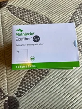 Exufiber Ag+ Gelling Wound Dressing 2x2in 10 Dressings/Box