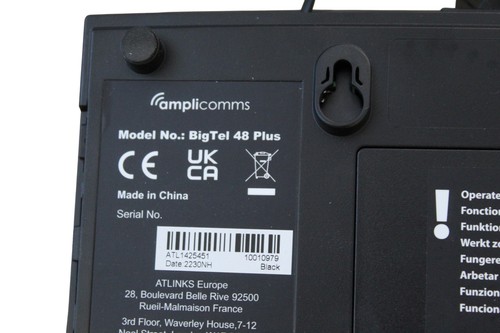 Amplicomms Bigtel 48+ Big Button Hearing Aid Elderly Amplified Phone Telephone - Afbeelding 4 van 8