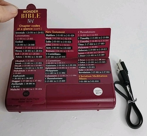 Wonder Bible NIV Talking Dramatized Audio Book Player Adapter Charger Works - Picture 6 of 7