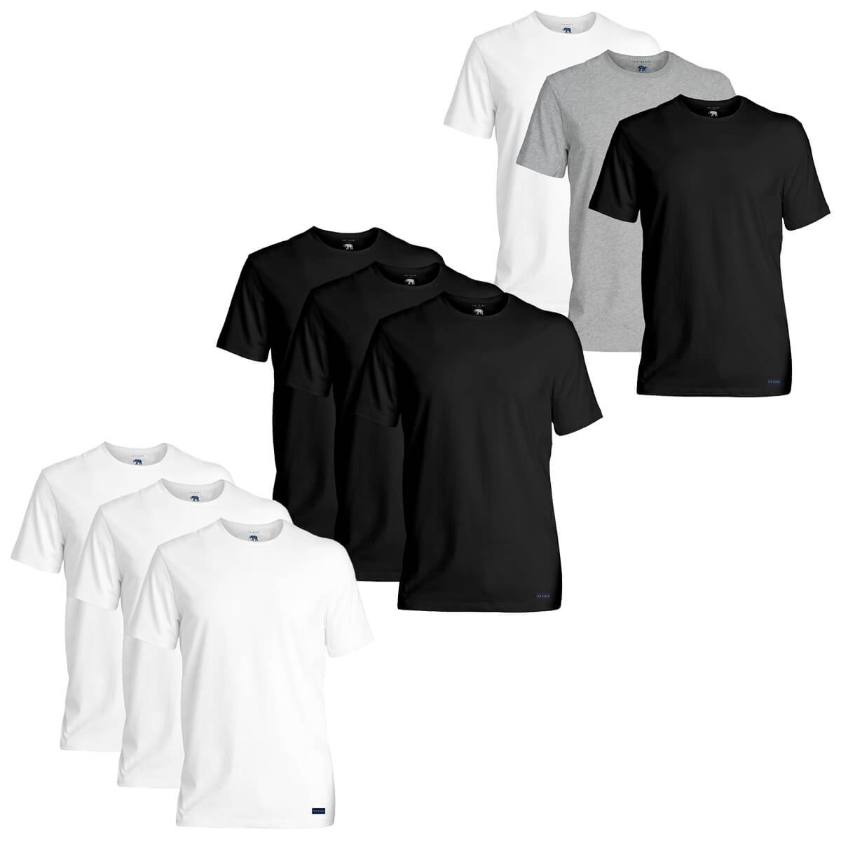 Ted Baker Mens 3-Pack Breathable Cotton Stretch Crew Neck T