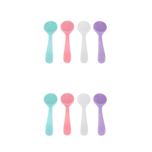 4 Stück Manuelle Silikon Gesichtspeeling Gesichtsreinigungsbürste mit Griff - Bild 17 von 20