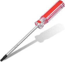 ALLWIN T10 Torx Screwdriver - Magnetic Tip, Red, x 75mm x 75mm, Red 