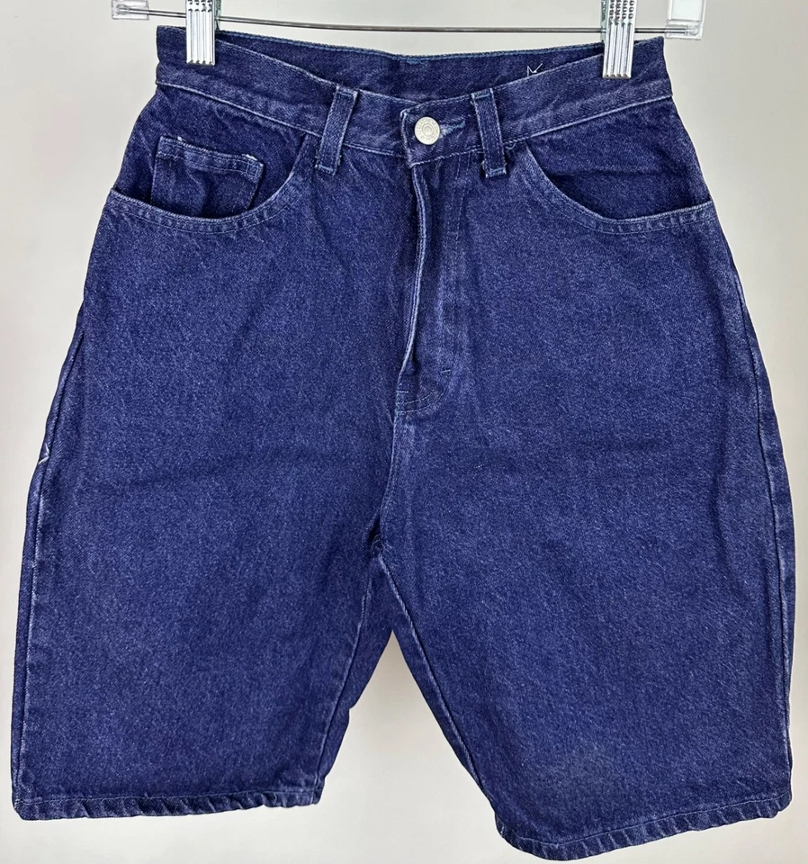Pantalones Cortos De Colección Jordache Denim Para Mujer 23 Calce Relajado Longline Lavado Oscuro Años 90 Foto 2 de 4