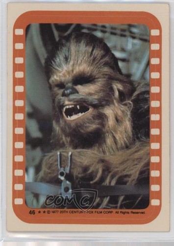1977 Topps Star Wars Stickers #46 Chewie gets riled! — Raw