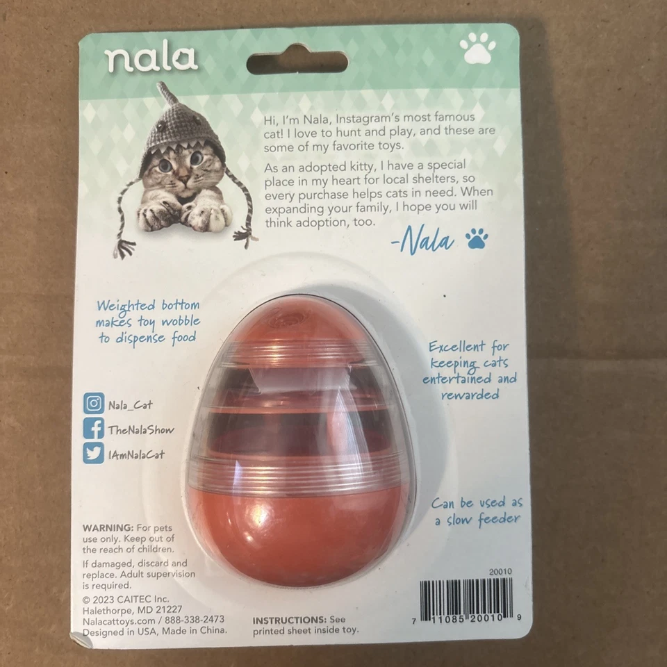 Juguete dispensador de golosinas y alimentos Nala Cat Goody Wobbler entretiene con acción de bamboleo Foto 3 de 4