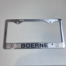 Vintage Mercedes Benz Boerne Texas License Plate Frame Metal Original Dealer 2 Vintage Mercedes Benz Boerne Texas License Plate Frame Metal Original Dealer 2