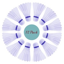 12PCS Professional White Feather Shuttlecock Badminton Birdies Training Balls