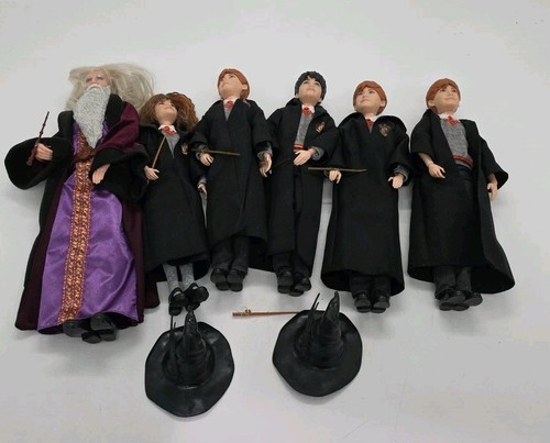 Harry Potter Wizarding World Lot Puppe Ron X3 Hermine Dumbledore Harry Zauberstab 2018