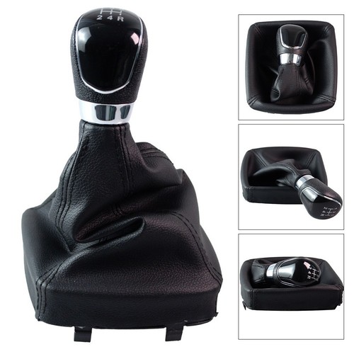 Practical 5 Speed Gearshift Knob Replacement for Ford Focus with Leather Cover - Picture 3 of 9