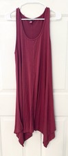 Vince Camuto High-Low Asymmetrical Tank Dress Red Sleeveless Rayon Knit Size M