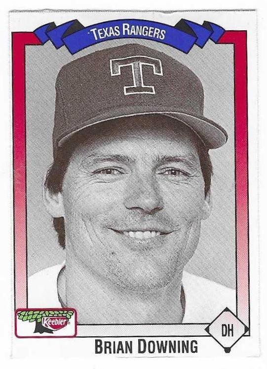 BRIAN DOWNING 1993 KEEBLER # 128 TEXAS RANGERS **FREE SHIPPING**