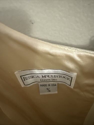Abito da sposa classico Scott McCLINTOCK 5/6 oro da sposa e broccato champagne USA - Foto 4 di 8