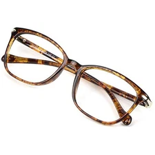  Blue Light Blocking Glasses for Women/Men, Anti 04_nola_tortoise 0.25 x