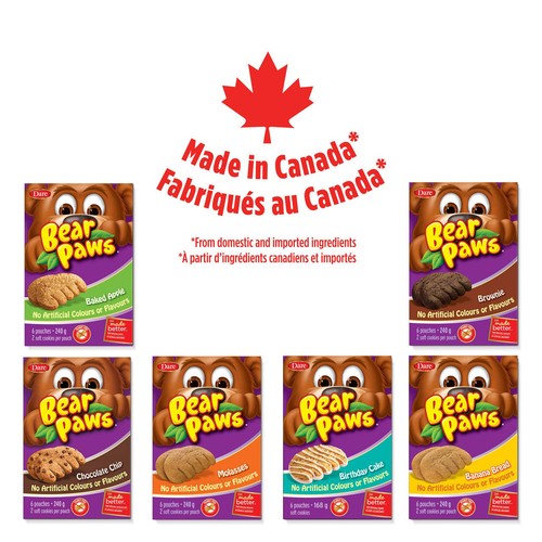 Galletas Brownie Dare Bear Paws, 6 bolsas por caja - 240 g/8,5 oz., caja - Imagen 3 de 5