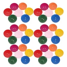  50pcs Rustic Wood Buttons for DIY Sewing Projects - Wooden Craft Buttons