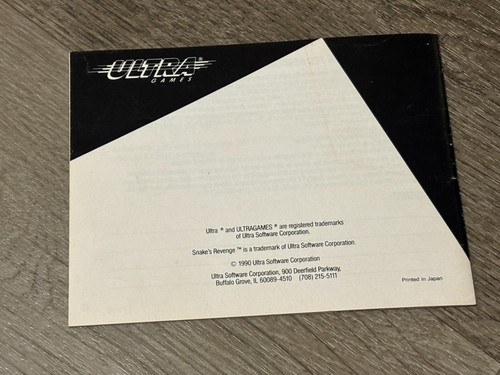 Snake's Revenge Metal Gear 2 Instruction Manual Only Nintendo Nes Authentic - Picture 3 of 3