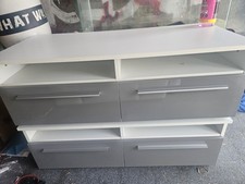2 Grey Gloss TV Units