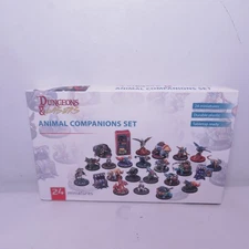 Dungeons & Lasers Animal Companions DND Miniatures Set - 24 Figurines with Sc...