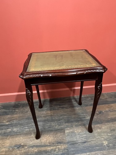 Antique Vintage Set of Three Bevan Funnell Mahogany & Leather Nesting Tables - Picture 10 of 13