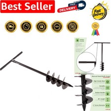Ergonomic Hand Drill Digger - Steel Earth Auger 150mm for Trees & Fences